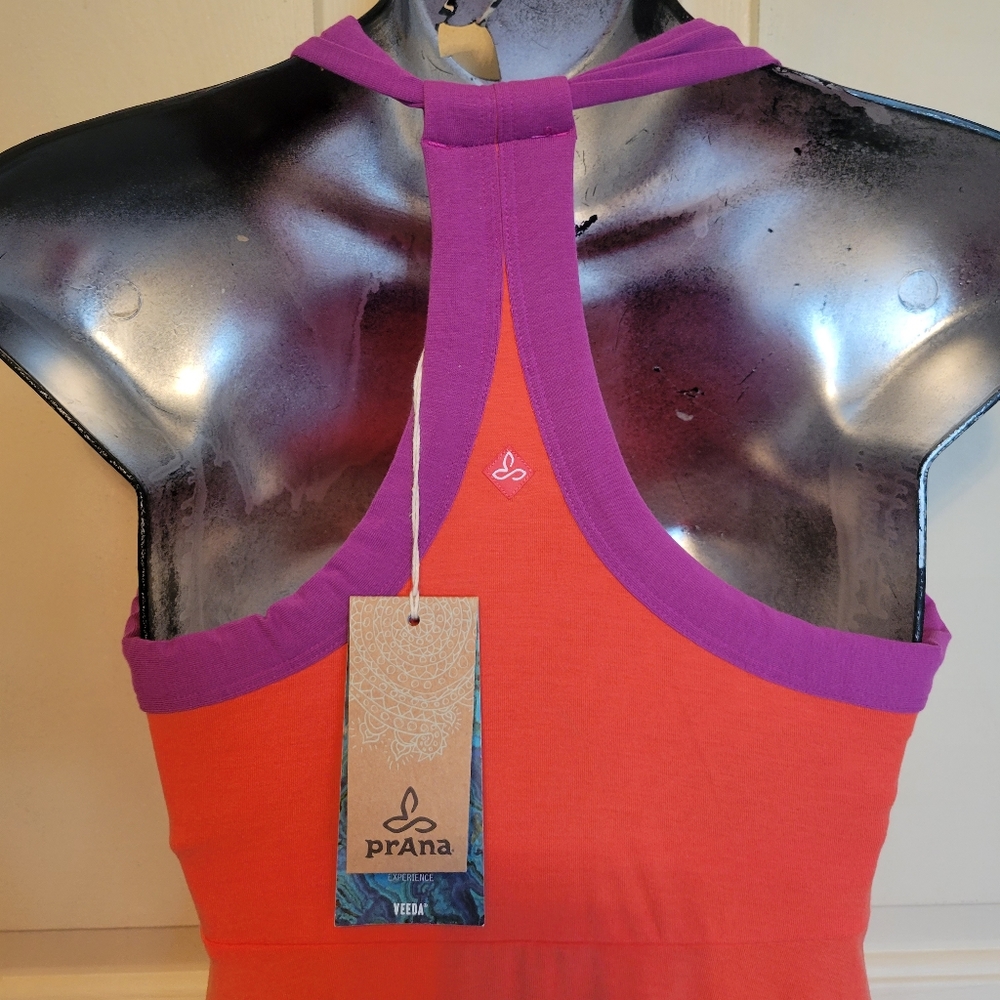 prana neon orange cali dress - Picture 7 of 14